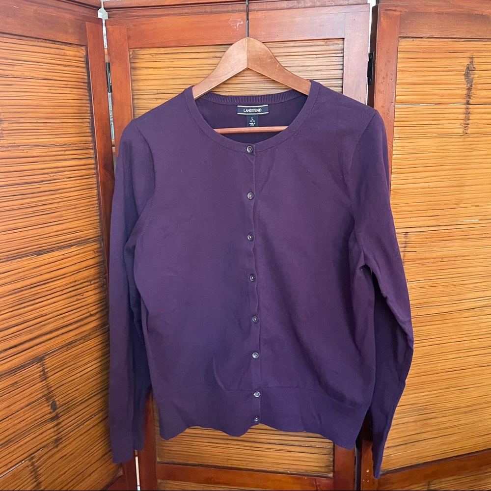 Lands’ End Supima Cotton Cardigan Sweater